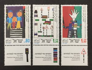 Israel 1993 #1167-9 Tab, Children's Drawings, MNH.