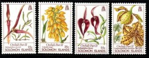 SOLOMON ISLANDS SG640/3 1989 ORCHIDS MNH