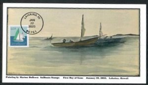 5750a FDC-48c Sailboat Stamps - #5749-50-Wally Jr Cachet-23-E-102-Dual Postmark