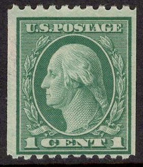 US Stamp #486 1c Washington Coil MINT NH SCV $1.75