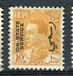 IRAQ; 1934 early Ghazi SERVICE Optd. issue fine used 10f. value