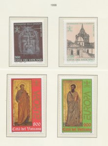 VATICAN - Scott 1063-1064 & 1073-1074 - MNH  - 1998