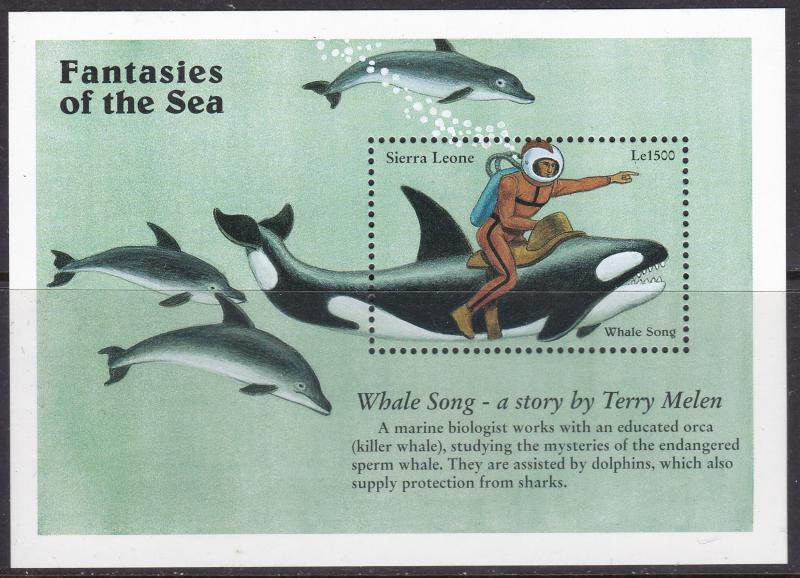 Sierra Leone, Fantasies of The Sea, Whale Song, Killer Whale  / MNH / 1996