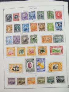 EDW1949SELL : ECUADOR Very clean Mint & Used collection on album pages Cat $1724