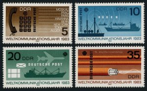 Germany-GDR 2319-2322, MNH. Michel 2770-2773. World Communication Year WCY-1983.