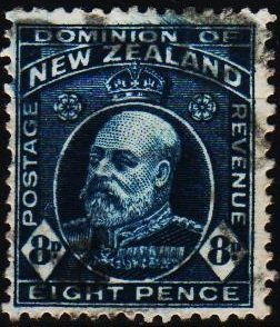 New Zealand. 1909 8d S.G.393  Fine Used