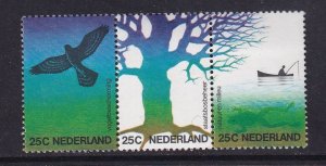 Netherlands #512  MNH  1974  nature and environment  strip of 3