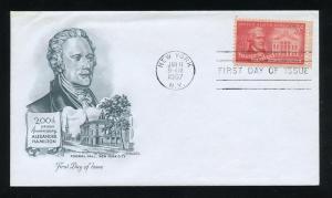 US 1086 ADDR FDC Alexander Hamilton, ArtMaster