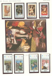 St. Lucia #550-558 Mint (NH) Single (Complete Set) (Art)