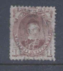 Newfoundland #3238 - Sc#32A - 1c brown lilac Prince of Wales - used