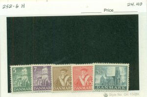 DENMARK #252-6, Mint Hinged, Scott $24.40