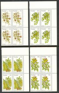 SOUTH AFRICA TRANSKEI 1978 EDIBLE PLANTS Set BLOCKS OF 4 Scott Nos. 28-31 MNH