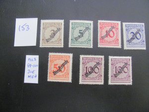 Germany 1923 MNH MI. 99-101 SET OFFICIAL SET EXTRA 100 PF. VF/XF 50 EUROS  (153)