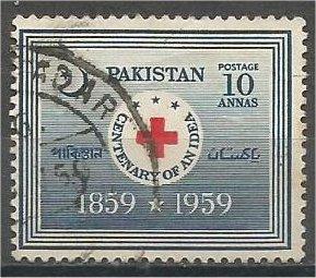 PAKISTAN, 1959, used 10a, Red Cross Scott 105