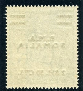 BOFIC -B.M.A. Somalia 1948 KGVI 2s50c on 2s6d yellow-green MNH. SG S19. Sc 19. 