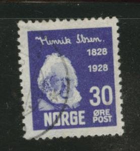 Norway Scott 135 used 1928 stamp CV$5