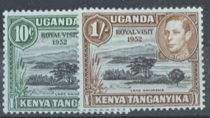 KEYNA ,UGANDA, TANGANYIKA 1952 ROYAL VISIT SG163/4 LIGHTLY MOUNTED MINT