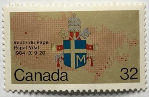 CANADA 1984 #1030 Papal Visit - MNH