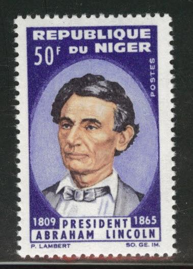 Niger Scott 151 MH* 1965 Lincoln stamp