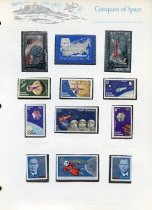 LOT II CONQUEST OF SPACE SETS & SOUVENIR SHEETS  MINT NEVER HINGED & USED