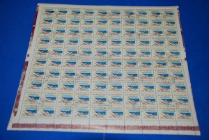 1959 Romania Sc# C72 Boat, Man - SPORT - Complete sheet of 100, CV$50.00