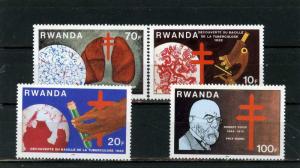 RWANDA 1982 Sc#1103-1106 FAMOUS PEOPLE ROBERT KOCH SET OF 4 STAMPS MNH  