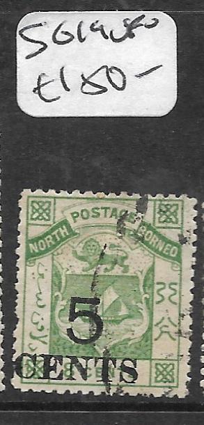 NORTH BORNEO  (PP0104B)  5C/8C  ARMS LION SG  19  VFU