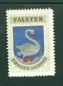 Denmark. Poster Stamp 1940/42. Mnh. District: Falster. Coats Of Arms: Swan