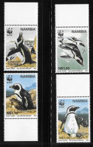 Namibia 1997 Jackass Penguins Penguin Sc 821-824 MNH A1317