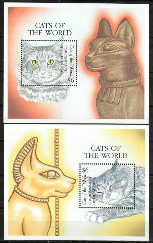 Dominica Stamp 2191-2192  - Cats