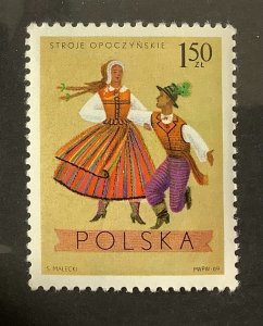 Poland 1969 Scott 1689 MH - 1.50Zł,  Regional Costumes, Opoczno, Lodz