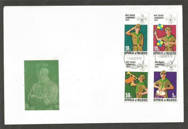 1972 Maldive Islands Boy Scouts World Jamboree FDC