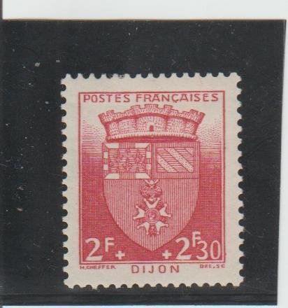 France  Scott#  B141  MH  (1942 Arms of Dijon)
