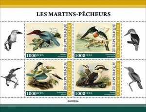 2022/02- CENTRAL AFRICAN - KINGFISHERS                       4V   MNH **