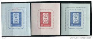 Romania 1958 MI Block 40-42 MNH Perf   Imperf. MiCV 360.00 euro.