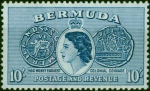 Bermuda 1953 10s Deep Ultramarine SG149 Fine MNH