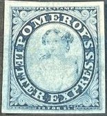 U.S. # 117L3-UNUSED--SINGLE--LOCAL--POMEROYS LETTER EXPRESS/THIN PAPER---1844