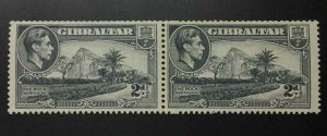 MOMEN: GIBRALTAR SG #124ab P13.5 PAIR MINT OG H BPA CERT £1,600 LOT #64421