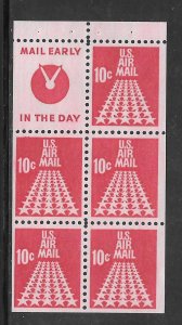 #C72C MNH Booklet Pane Slogan #4 Mail Early