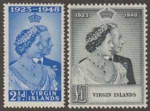 EDSROOM-17293 Virgin Islands 90-91 LH 1948 Complete Silver Wedding CV$16.25