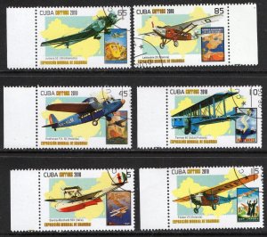 Thematic stamps CARIBBEAN 2010 SHANGHAI EXH AIRCRAFT 6v used