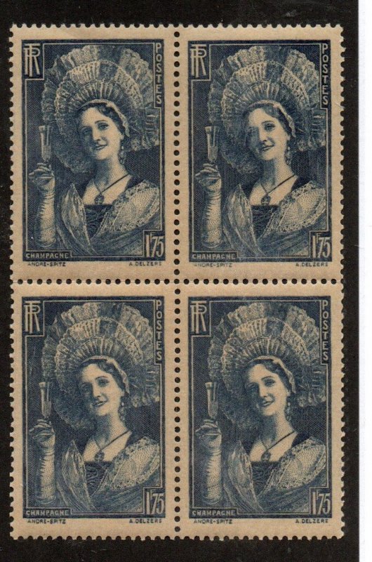 France 350 Mint Never Hinged Block of four