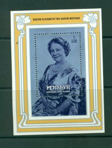 Penrhyn Island #323 (1985 Queen Mother sheet) VFMNH CV $3.75