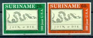 Suriname #458-459 MNH  Scott $2.75  American Bicentennial