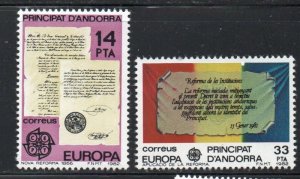 Andorra (Sp) Sc 143-144 1982  Europa stamp set mint NH