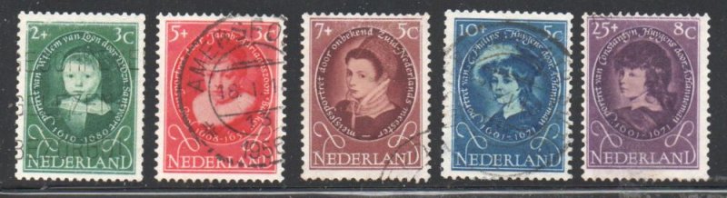 Netherlands Sc B286-90 1955 Child Welfare stamp set used