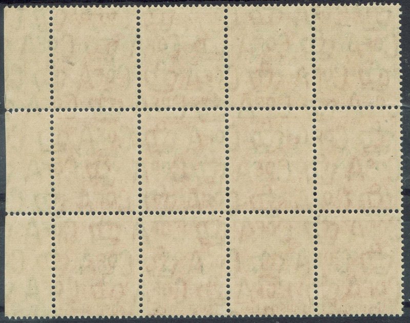BCOF AUSTRALIA JAPAN OCCUPATION 1946 KANGAROO ½D MNH ** BLOCK