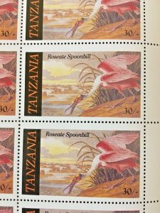 TANZANIA 1986 - 3 MINI SHEETS - Audubon BIRDS - MINT/NH, Free Shipping 