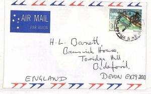 Papua New Guinea Devon GB England Cover {samwells-covers} 1975 VV335