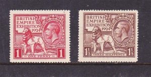 Great Britain 1924 KGV SG 430-431 set of 2 MH